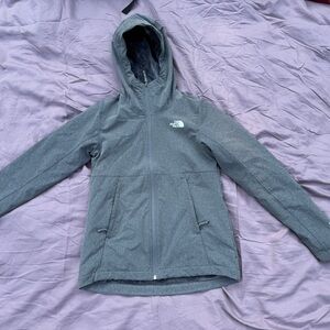 The North Face Heather Gray Hooded Jacket Size M